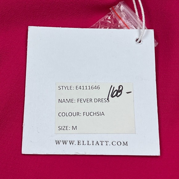 NEW Elliatt Fever Dress Women's Medium Fuchsia Hot Pink Button Short Sleeve - Picture 3 of 9